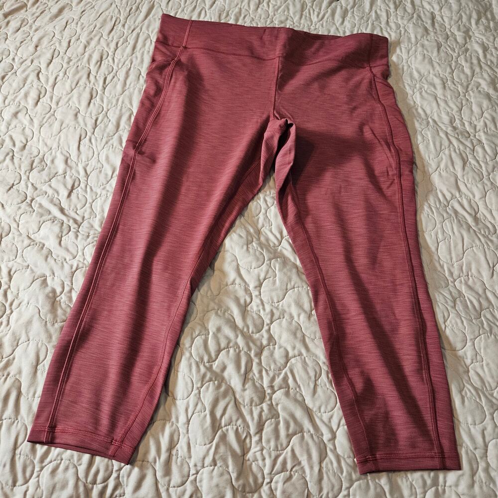 LIke New Lululemon Invigorate HR Leggings Heather Mulled Wine Sz 20 - Picture 4 of 12